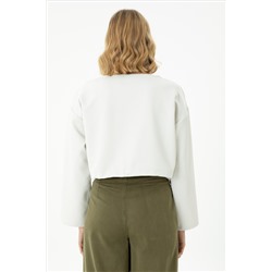 Kadın Taş Bisiklet Yaka Sweatshirt