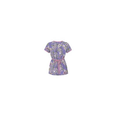 UA Hippity Hop Dark Lilac Mock Wrap Scrub Top