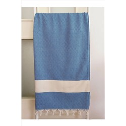 Melis Home, Peştemal, Banyo Havlusu, Plaj Havlusu, Elmas Saks Mavi
