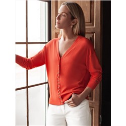 Кардиган тонкой вязки из вискозы