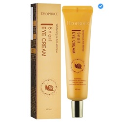 DEOPROCE ANTI-WRINKLE SNAIL EYE CREAM Антивозрастной крем для кожи вокруг глаз с муцином улитки 40мл