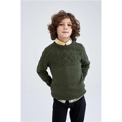 Defacto Erkek Çocuk Bisiklet Yaka Kazak U4324A622WN