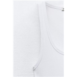 RIBBED COTTON TANK TOP