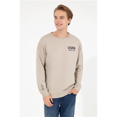Erkek Taş Bisiklet Yaka Sweatshirt