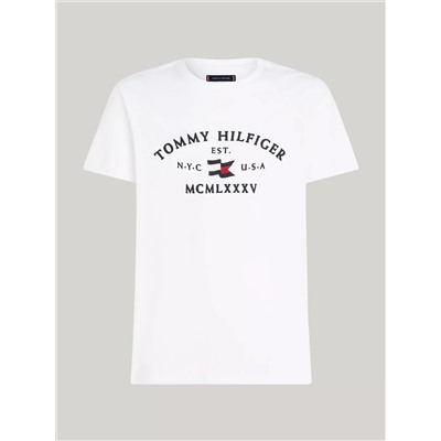 Embroidered Tommy Arch Logo T-Shirt