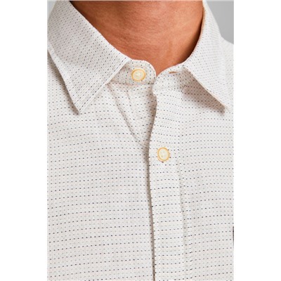 Camisa regular fit Crudo y negro