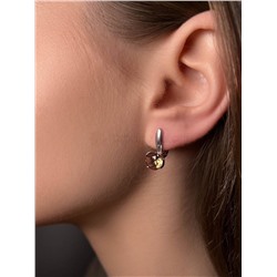 Серьги из серебра с синт.султанитом родированные 925 пробы 2-156р318