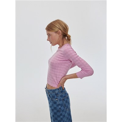 Bluse mit Lochstickerei