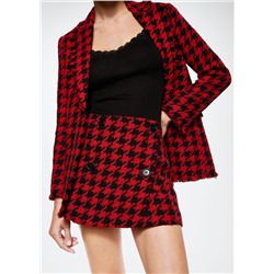Minifalda pata de gallo botones -  Mujer | MANGO OUTLET Melilla