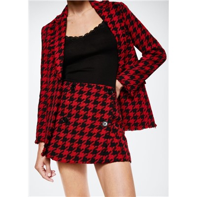 Minifalda pata de gallo botones -  Mujer | MANGO OUTLET Melilla