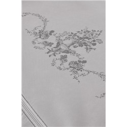 Çiçek Desen Baskılı Hurç - Gri - 52x28x21 cm