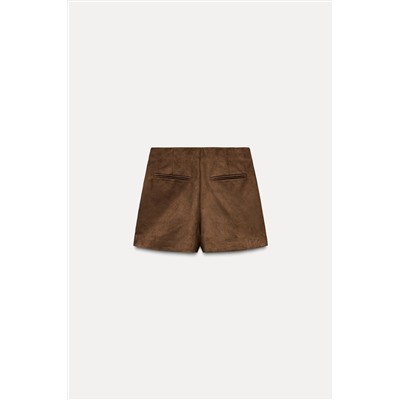 FAUX SUEDE SKORT