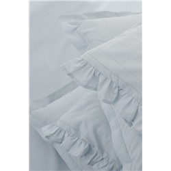 Julien King Size %100 Pamuk Fırfırlı Nevresim Takımı - Açık Mavi