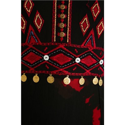 Vestido midi slim cortes