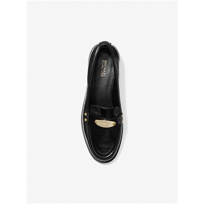 MICHAEL MICHAEL KORS Finley Crinkled Leather Loafer