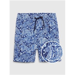 Toddler Print Poplin Pull-On Shorts