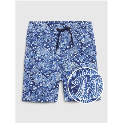 Toddler Print Poplin Pull-On Shorts