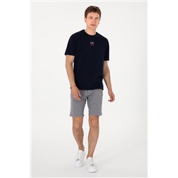 Erkek Comfort Fit Bisiklet Yaka Lacivert Tişört