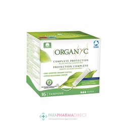 Organyc Tampons Protection Complète Avec Applicateur x16