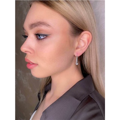 Серьги из серебра с фианитами родированные 925 пробы С-3955-Р