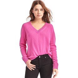 Wool- cashmere blend V-neck sweater