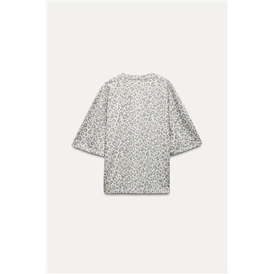 ANIMAL PRINT OVERSIZED T-SHIRT