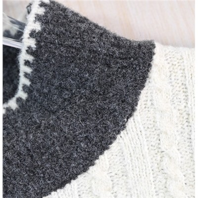 Женский cвободный повседневный трикотажный свитер