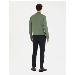 Siyah Slim Fit Kanvas Pantolon