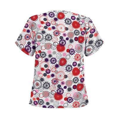 UA Signature Circle White Scrub Top