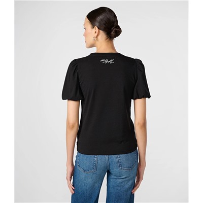 PUFF SLEEVE SEQUIN BONJOUR TEE