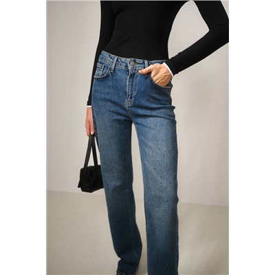 DENIM JEANS COLLECTION  СТИЛЬНЫЕ ДЖИНСЫ  РОССЫПЬ КРИСТАЛОВ  Premium Качество  WIDE LEGS