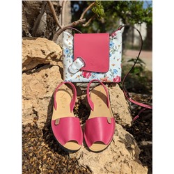 AB. Zapatos 320 FUXIA+Vera pelle flores fuxia АКЦИЯ