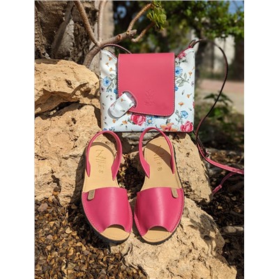 AB. Zapatos 320 FUXIA+Vera pelle flores fuxia АКЦИЯ