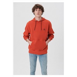 MaviLogo Nakışlı Kapüşonlu Turuncu Sweatshirt 065809-70481