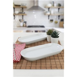 Keramika Beyaz Noyan Kayık Tabak 26 Cm 2 Adet ST080102F004A000000MAKYK00