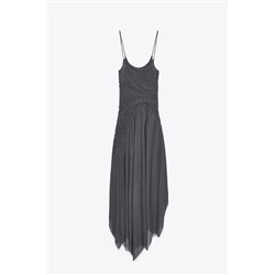 ASYMMETRIC DRESS WITH GATHERING