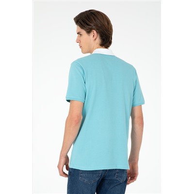 Erkek Regular Fit Polo Yaka Mint Tişört