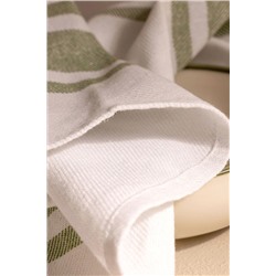 Grenade Nakışlı 2'li Pamuklu Kurulama Bezi - Beyaz/Yeşil