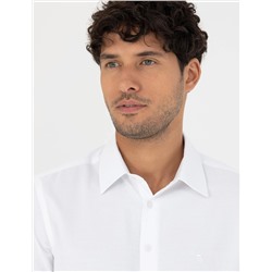 Beyaz Slim Fit Uzun Kollu Gömlek
