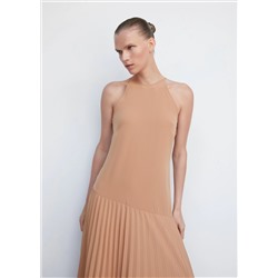 Vestido panel plisado