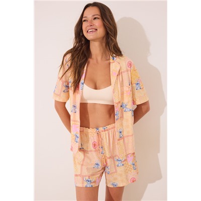 Pijama corto camisero Lilo & Stitch