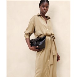 Tie-Waist Maxi Shirtdress