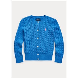 Girls 2-6x Cable-Knit Cotton Cardigan