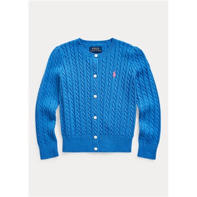 Girls 2-6x Cable-Knit Cotton Cardigan
