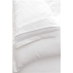 Marjolaina %100 Pamuk King Size Yatak Örtüsü - Beyaz