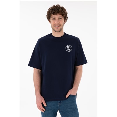 Erkek Oversize Fit Bisiklet Yaka Lacivert Tişört