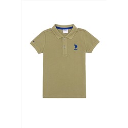 Erkek Çocuk Koyu Haki Polo Yaka Tişört