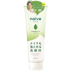 KRACIE Пенка для умывания Naive  с экстрактом чайного листа, туба 200 гр