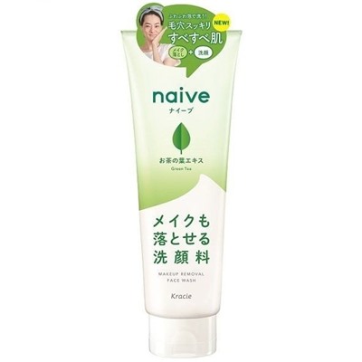 KRACIE Пенка для умывания Naive  с экстрактом чайного листа, туба 200 гр