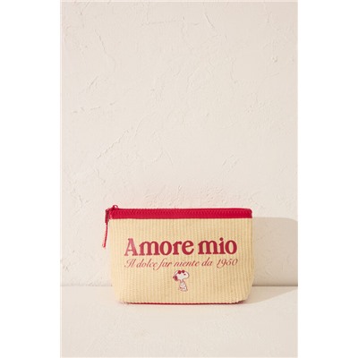 Neceser mediano Snoopy rafia